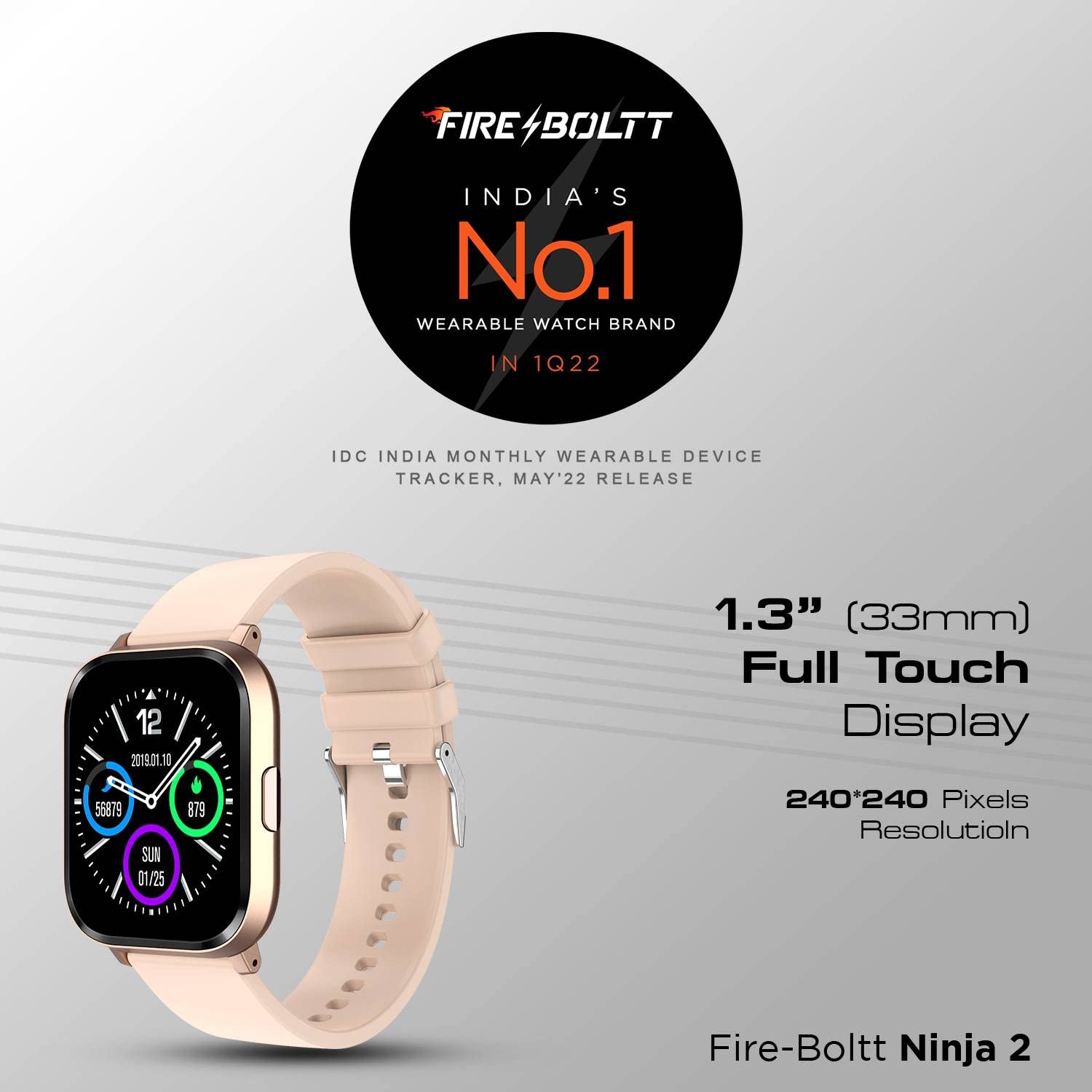 Fire-Boltt Rage Full Touch Display & 60 Sports Modes with IP68