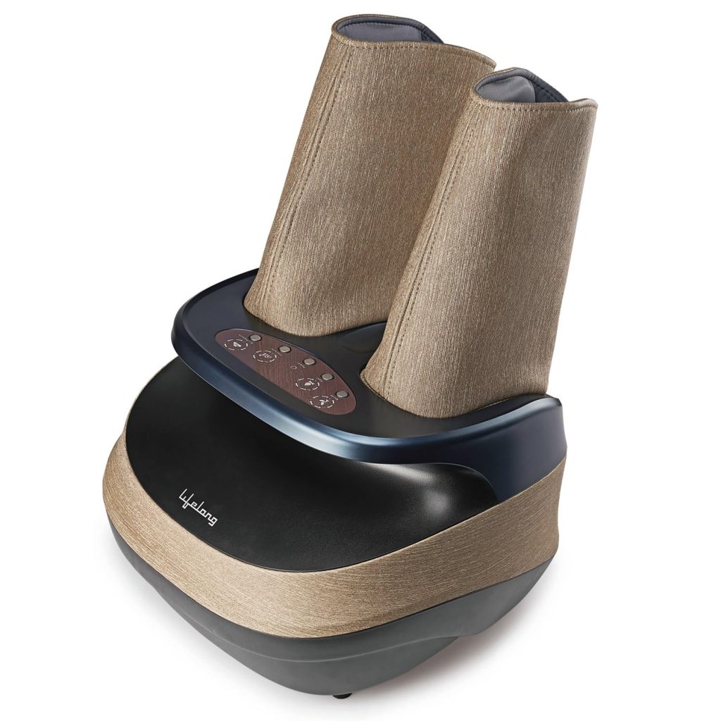 Lifelong Air Pressure Foot & Leg Massager Machine for With Heat For Home LLM891