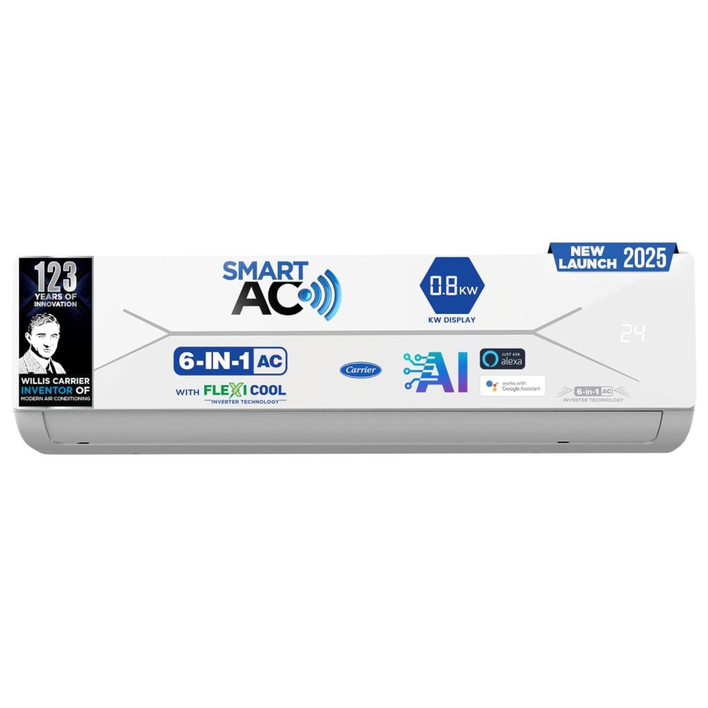 Carrier 2 Ton 5 Star Wi-Fi Smart Flexicool Inverter Split AC (CAI24EE5R35W0)