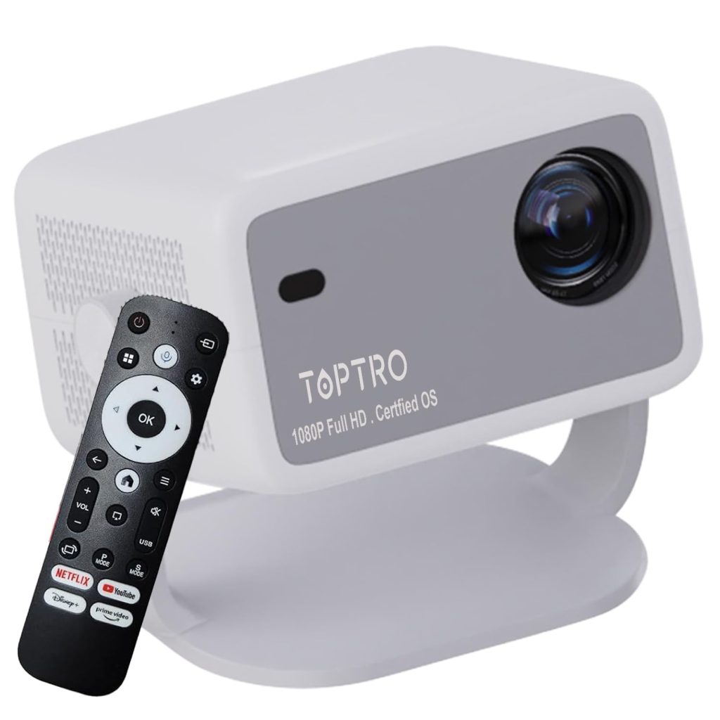 TOPTRO Power Projector 4K UHD Android 13 | Netflix Certified
