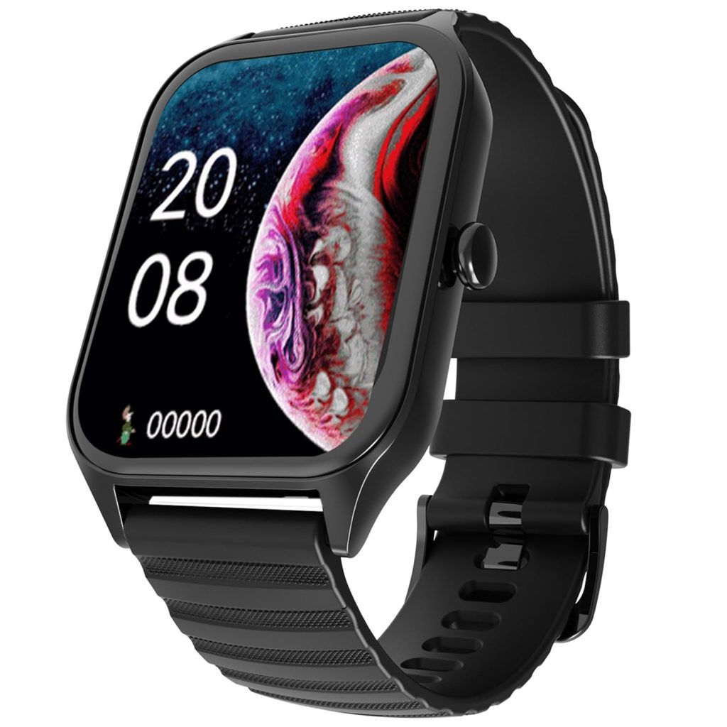 HAMMER Stroke 1.96" Calling Smart Watch | Metallic Body Black