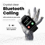 HAMMER Stroke 1.96" Calling Smart Watch | Metallic Body Black ham2