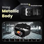 HAMMER Stroke 1.96" Calling Smart Watch | Metallic Body Black ham3